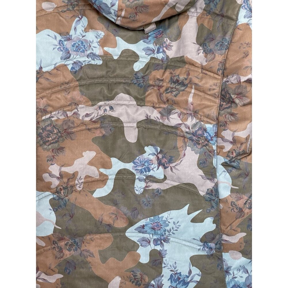 Obermeyer Ski Jacket Womens Size 6 Tuscany II Green Blue Camo Floral Faux Fur - Picture 8 of 12